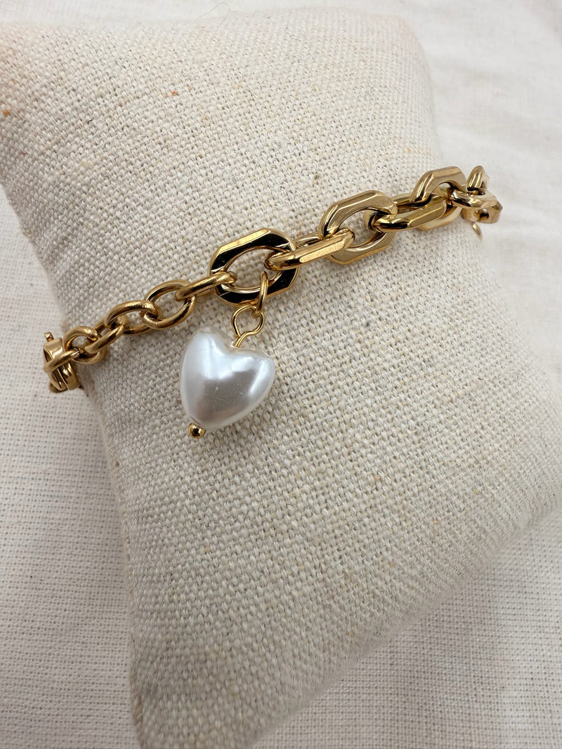 Nine - Heart pearl Bracelet