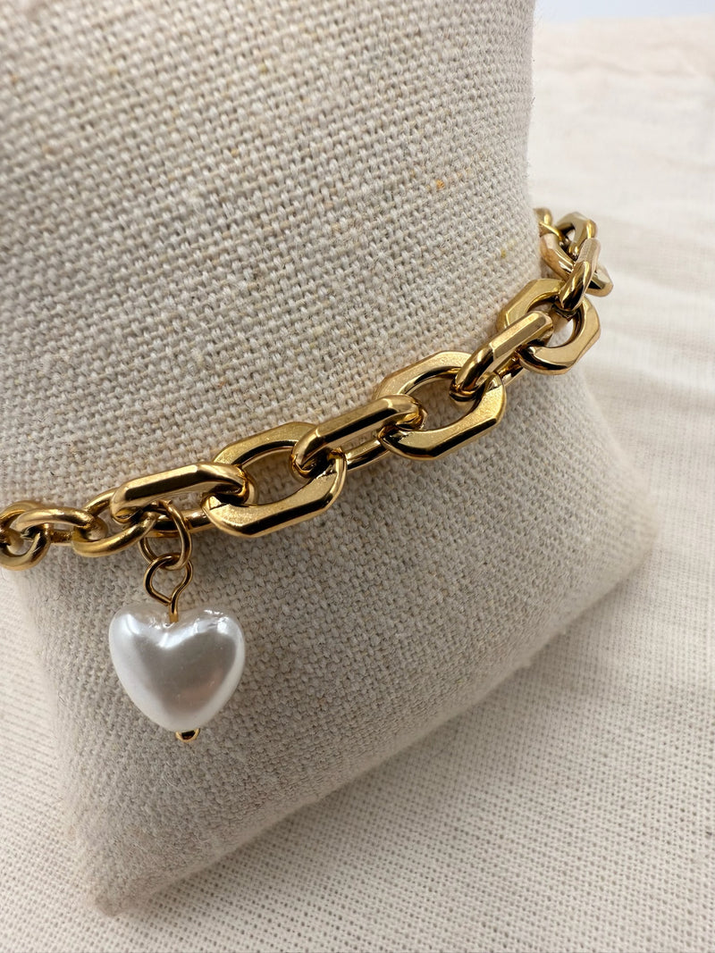 Nine - Heart pearl Bracelet