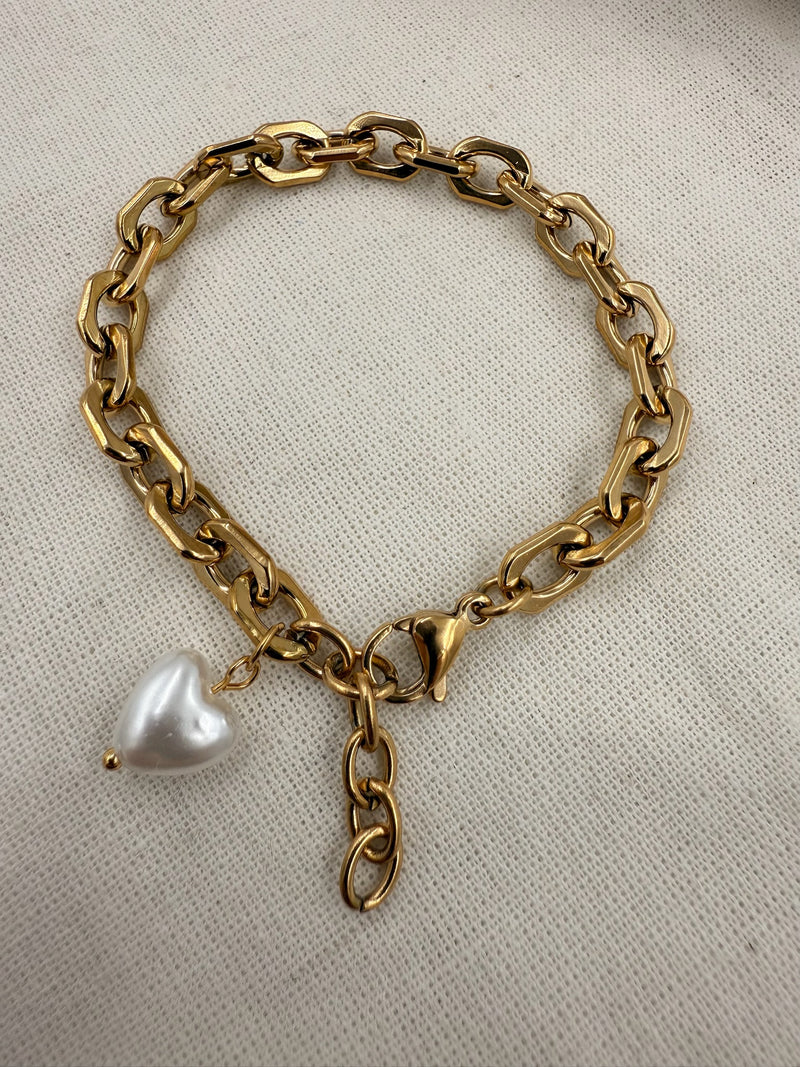 Nine - Heart pearl Bracelet