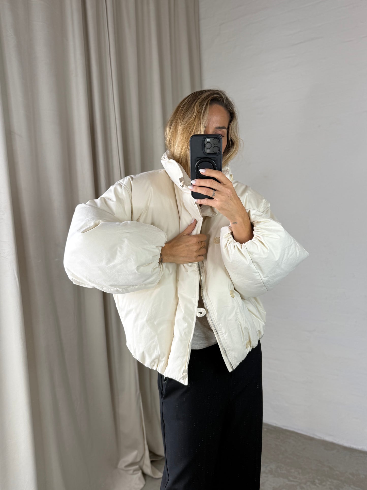 The Collection - Puffer Jakke - Off White - Gia