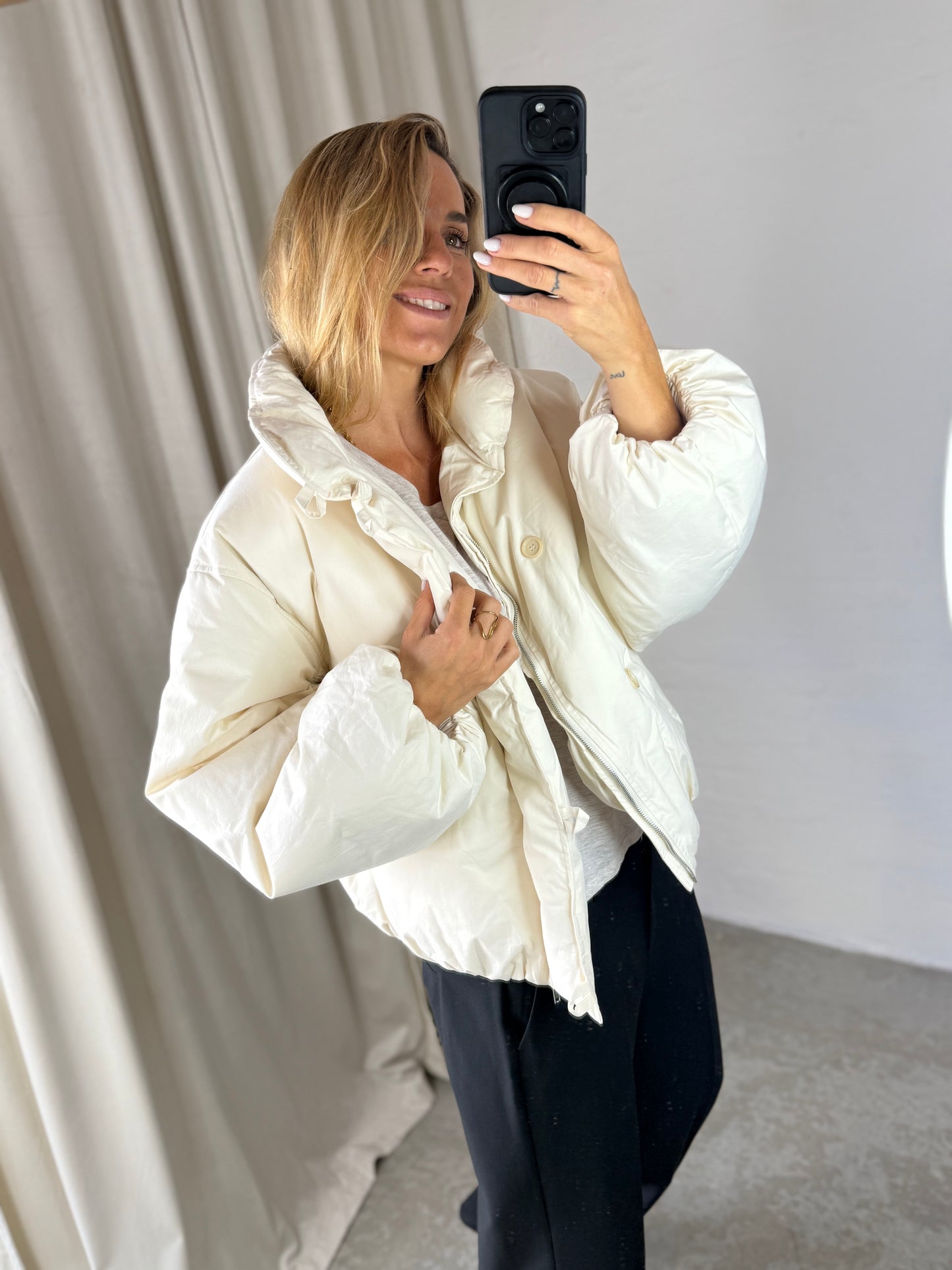 The Collection - Puffer Jakke - Off White - Gia