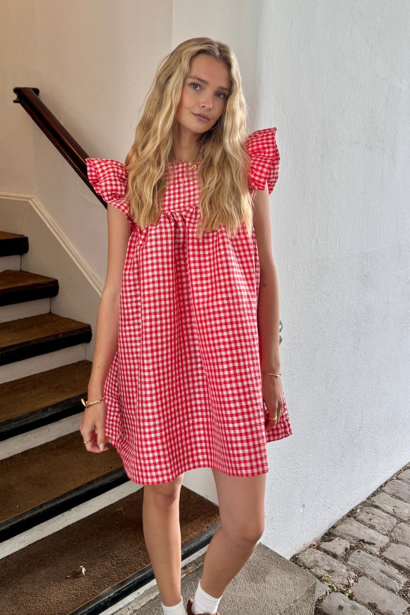 GANNI - Kjole - Red Alert - Taffeta W0844