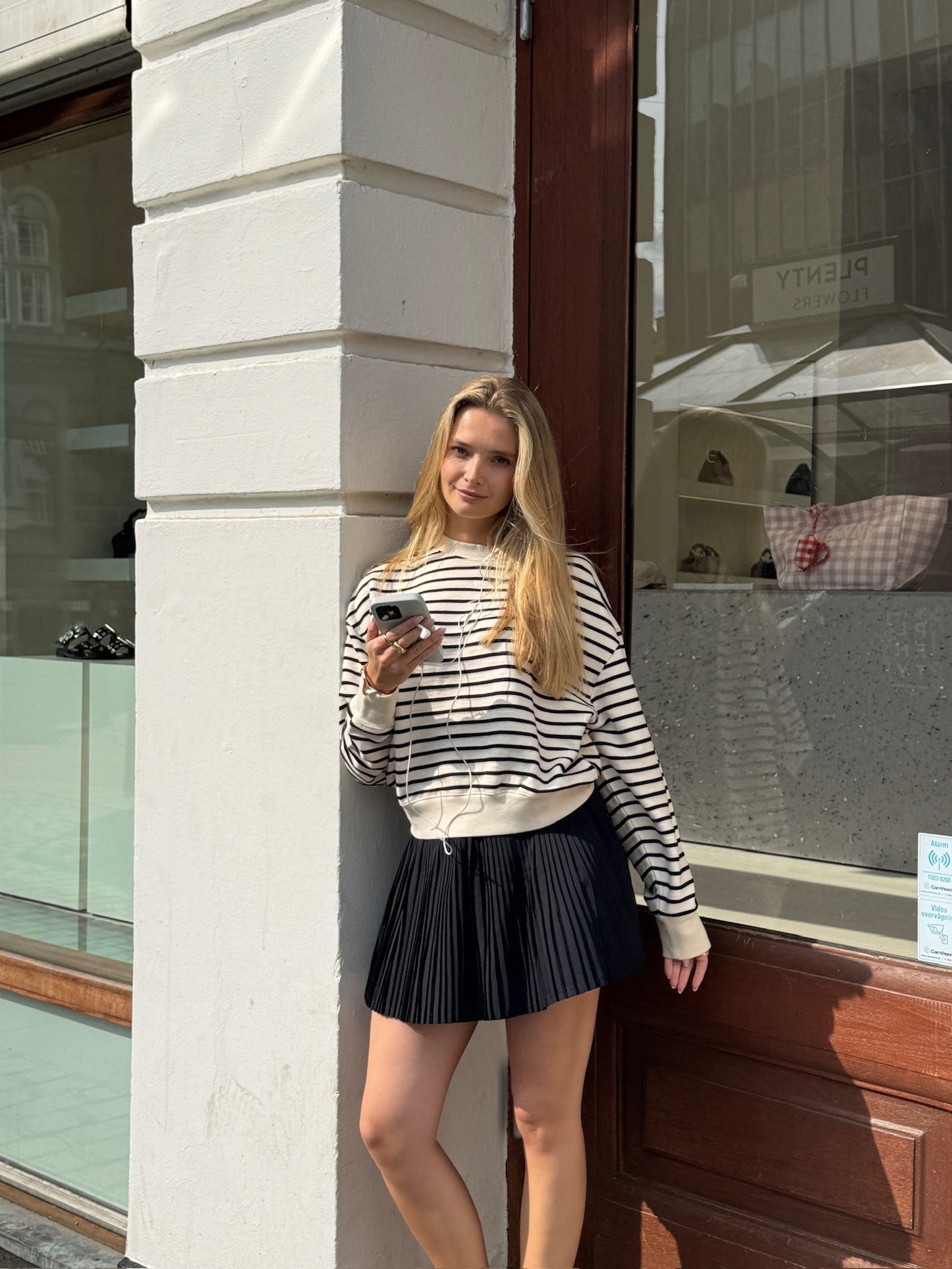 Anine Bing - Sweatshirt - Black stripe french terry - Dean