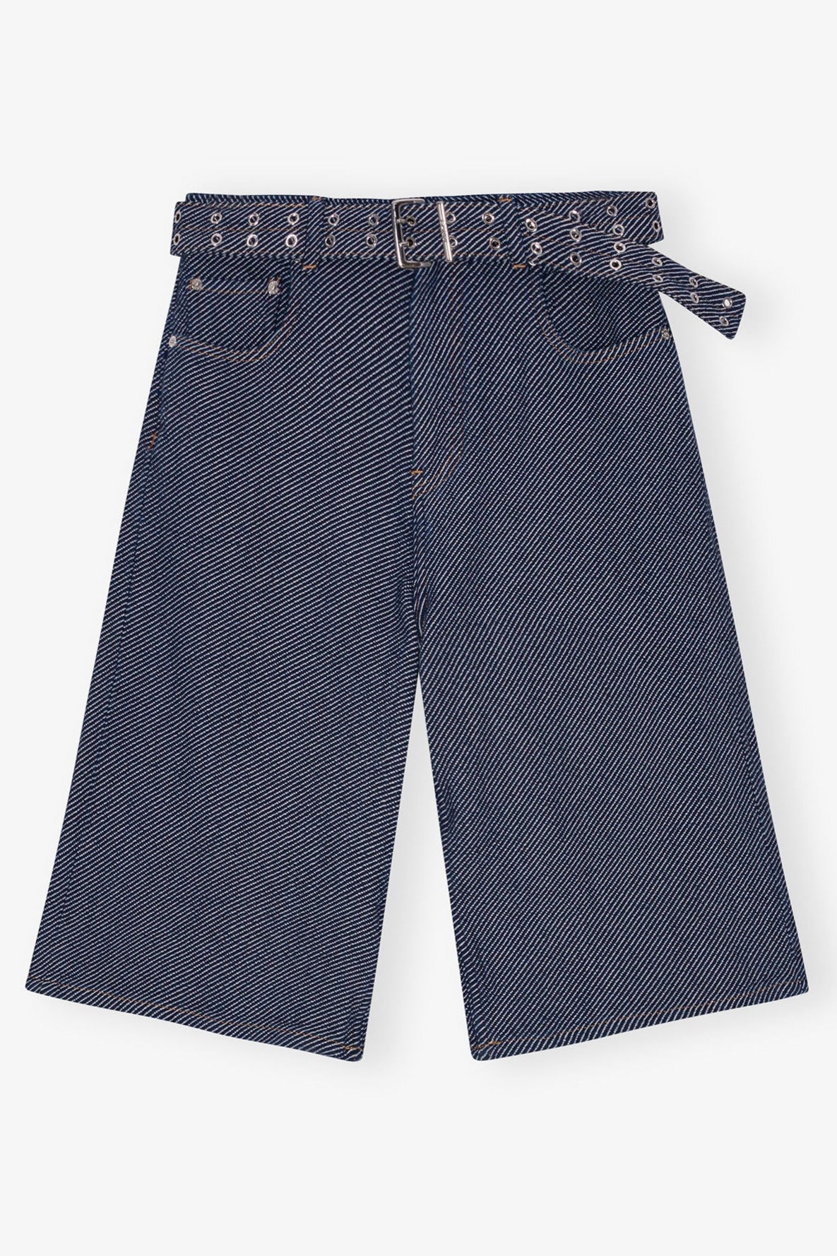 Ganni - Shorts - Rinse dark blue - Twill denim