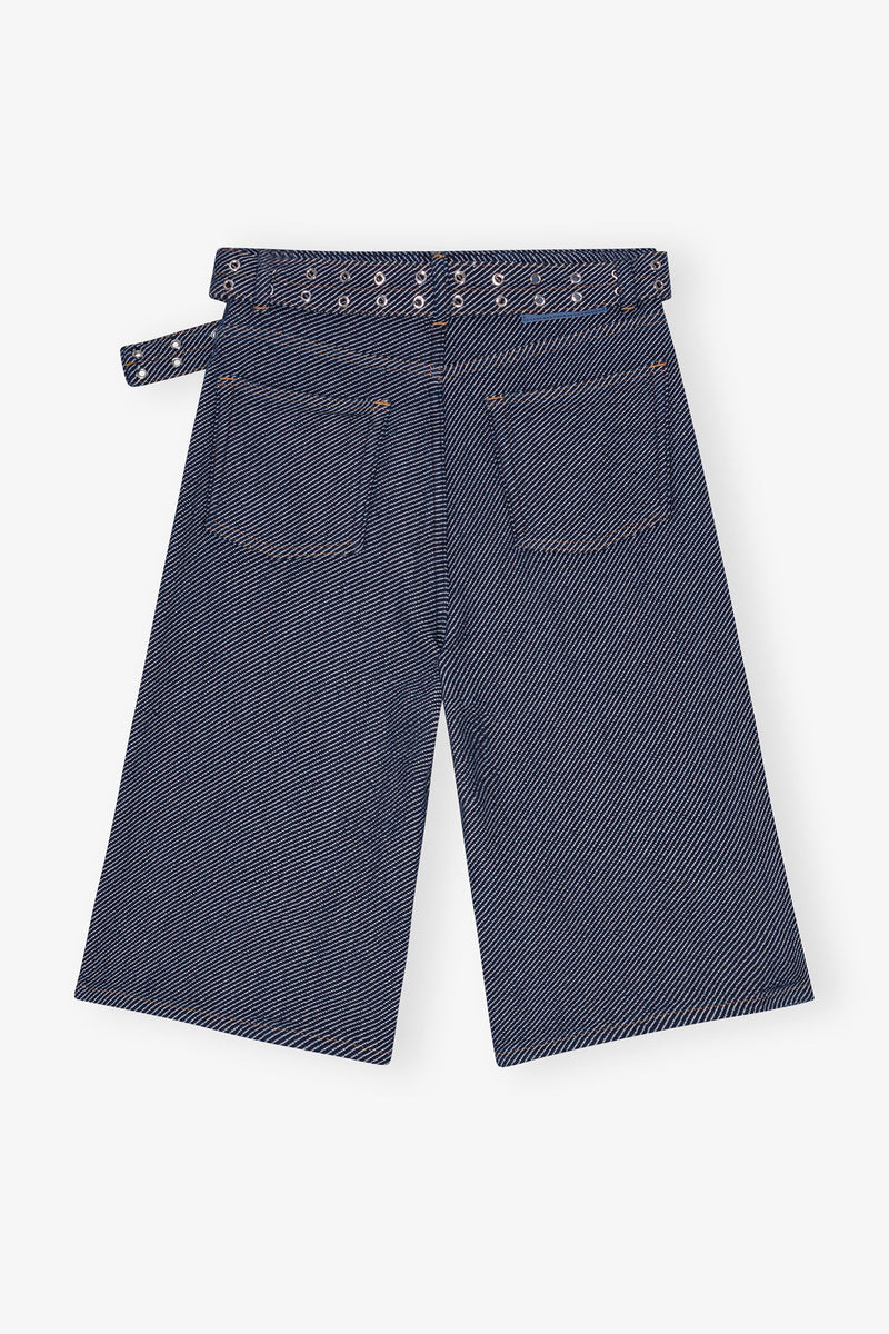 Ganni - Shorts - Rinse dark blue - Twill denim