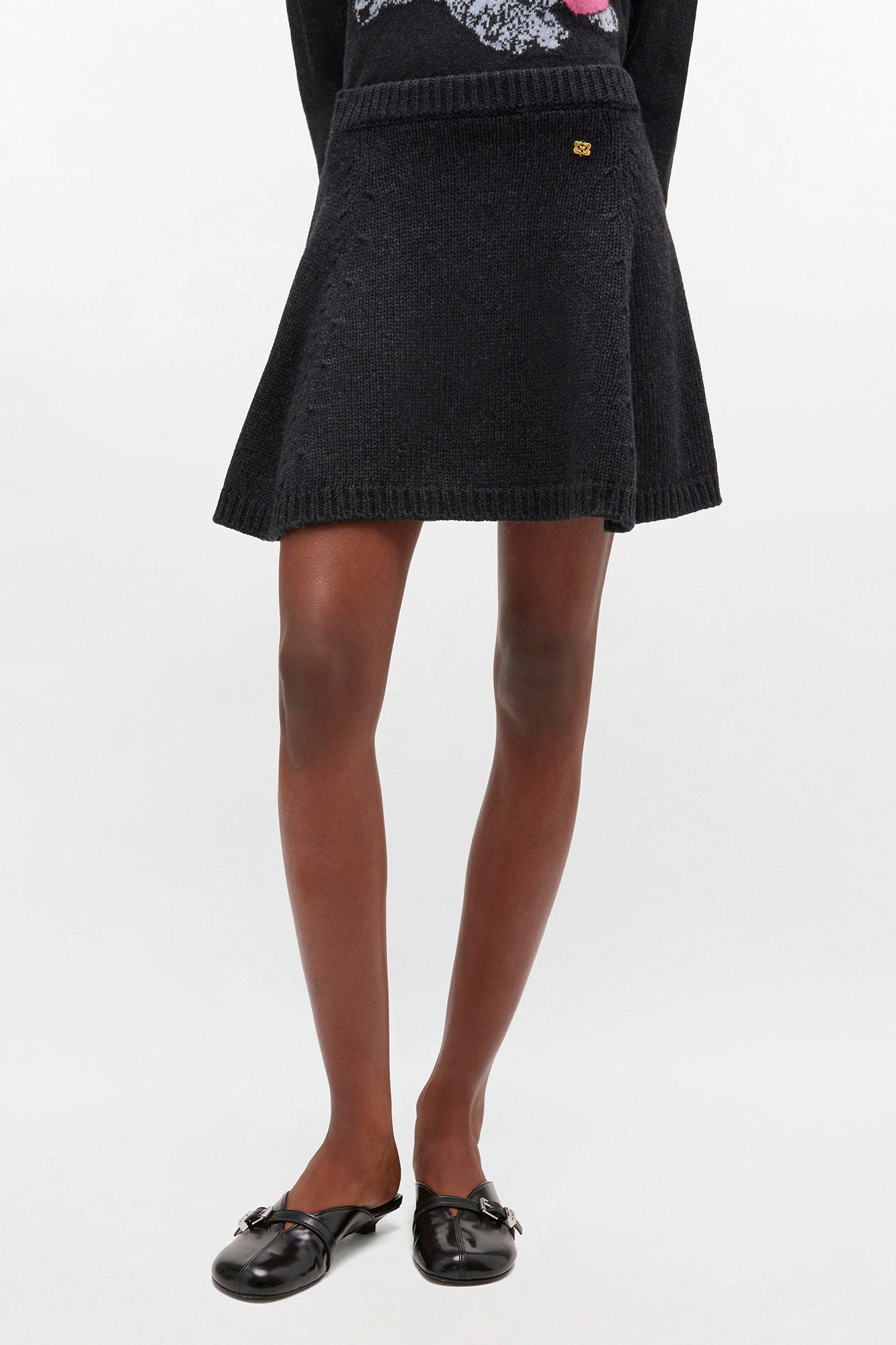 Ganni - Nederdel - Phanthom - Chunky Wool Skirt - K2582