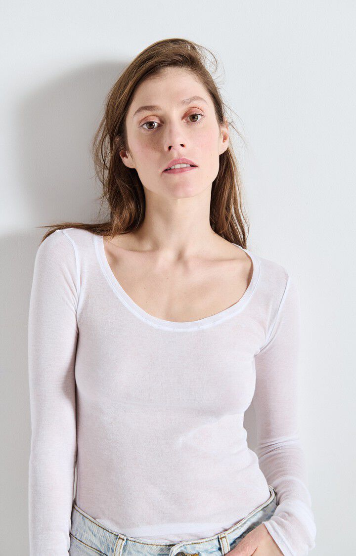 American Vintage - Langærmet t-shirt - Blanc - Massachusetts