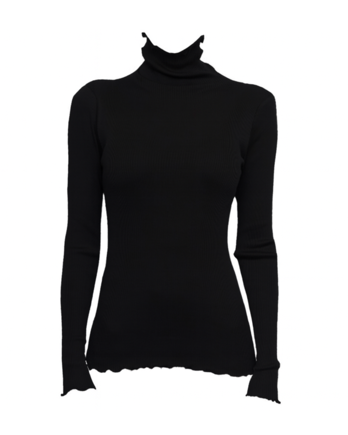 The Collection - Silke bluse - Sort - 70% silke + 30 % bomuld - Sof