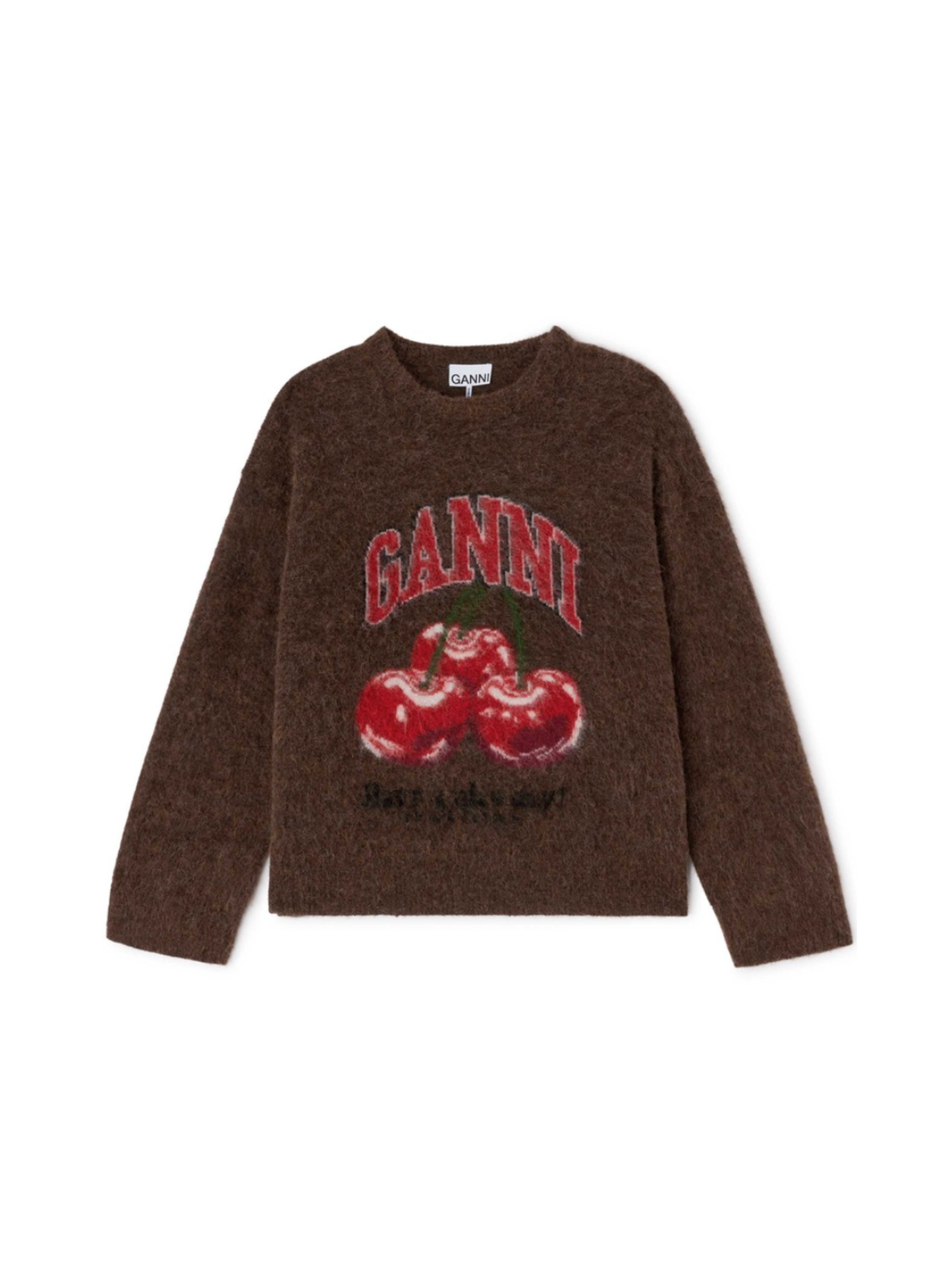 GANNI - Sweater - Coffee - Alpaca Cherry