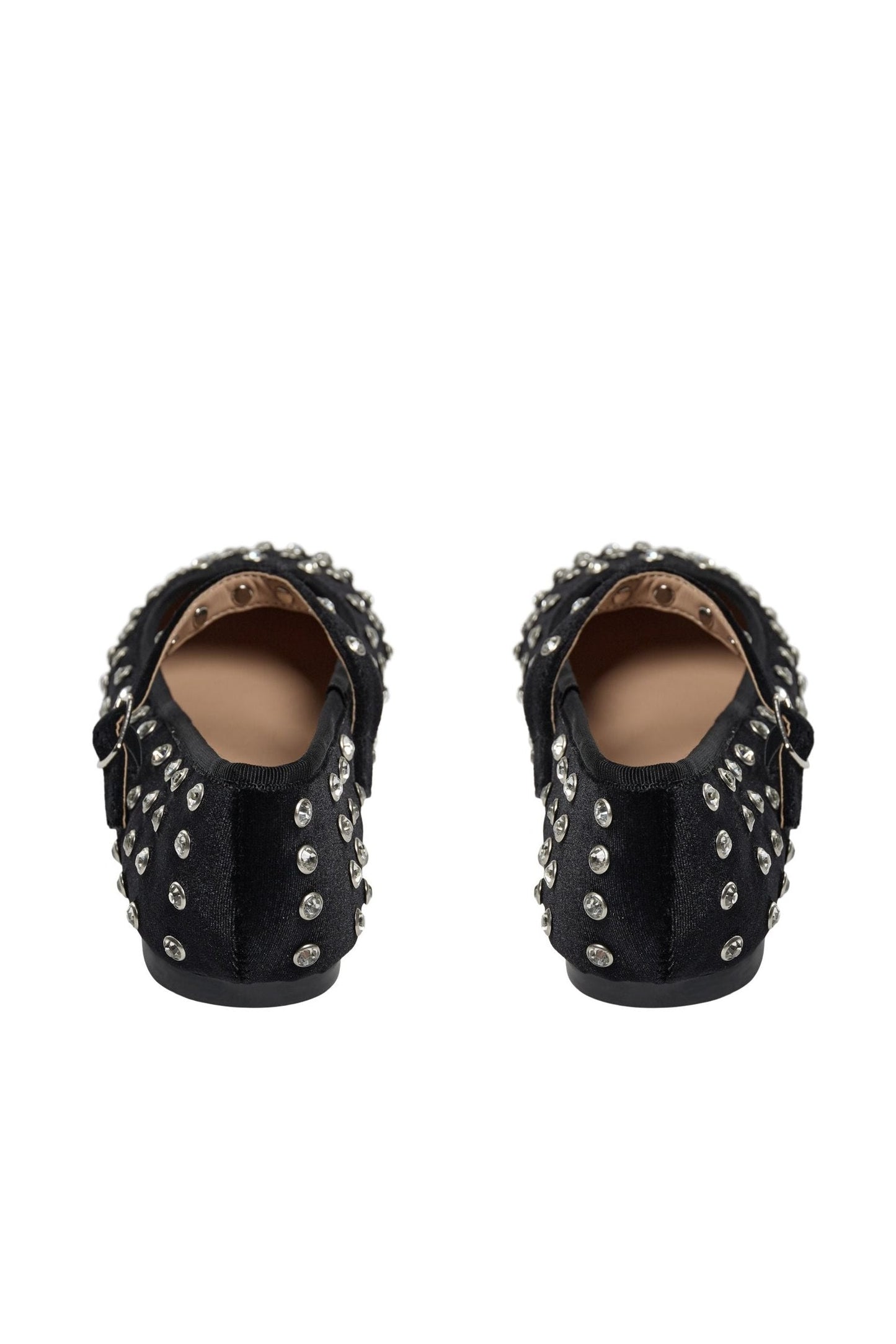 Sofie Schnoor - Ballerina - Sort velour - Rosasw S244755 - Stilkompagniet.dk