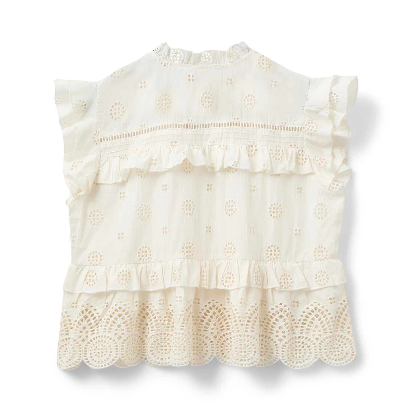 Sofie Schnoor - Top - Broderi anglaise - Off white - Hazel