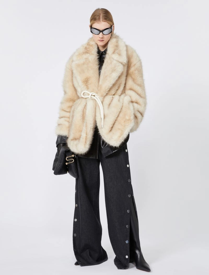 Sportmax - Pels Jakke - Beige - Rosaria