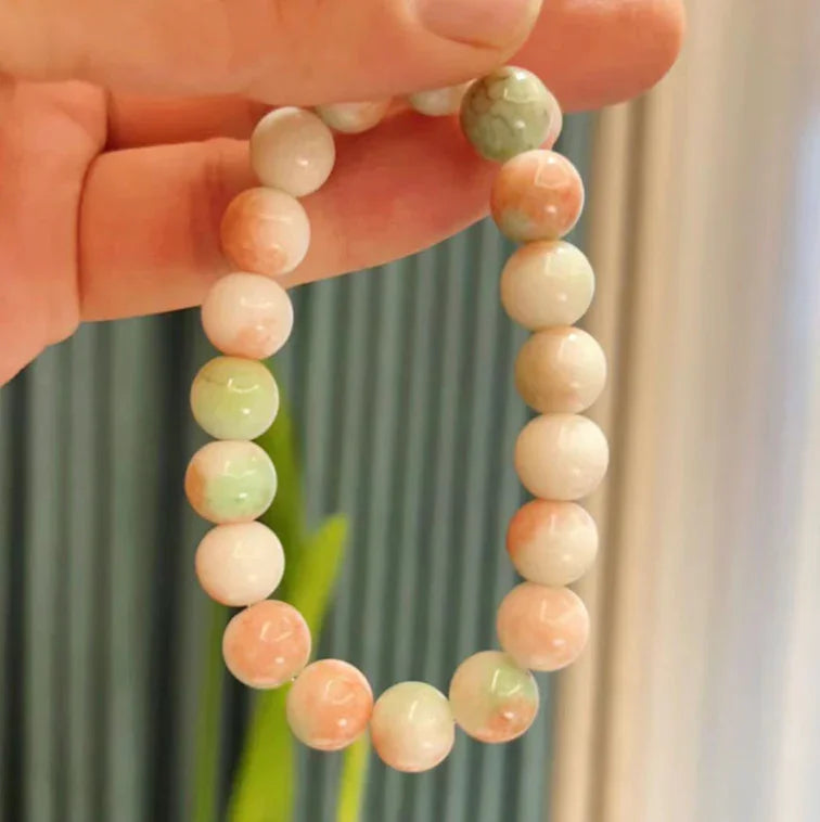 Andcopenhagen Jewelry - Armbånd - Glas perler - Green/peach - Dagmar