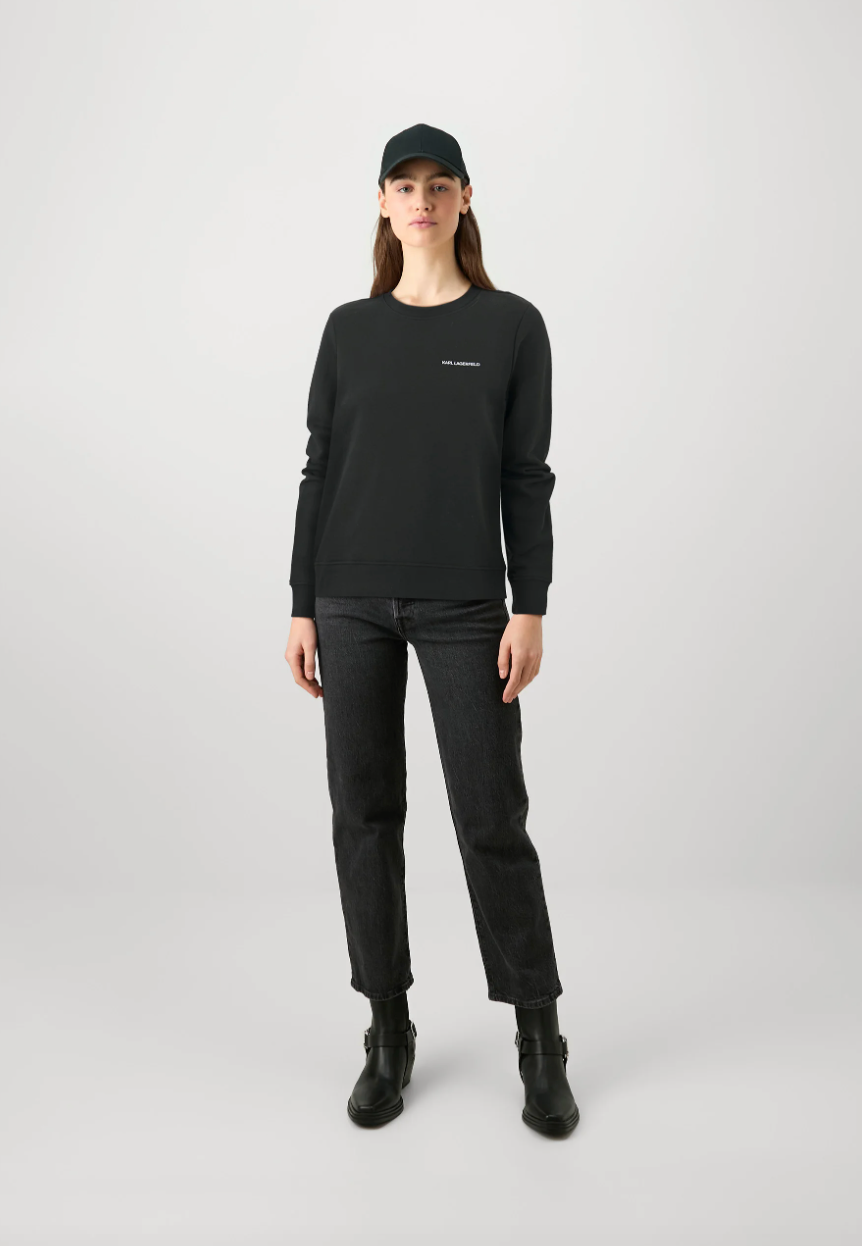 Karl Lagerfeld -Sweatshirt - Sort & Logo - Essential sweat - Stilkompagniet.dk