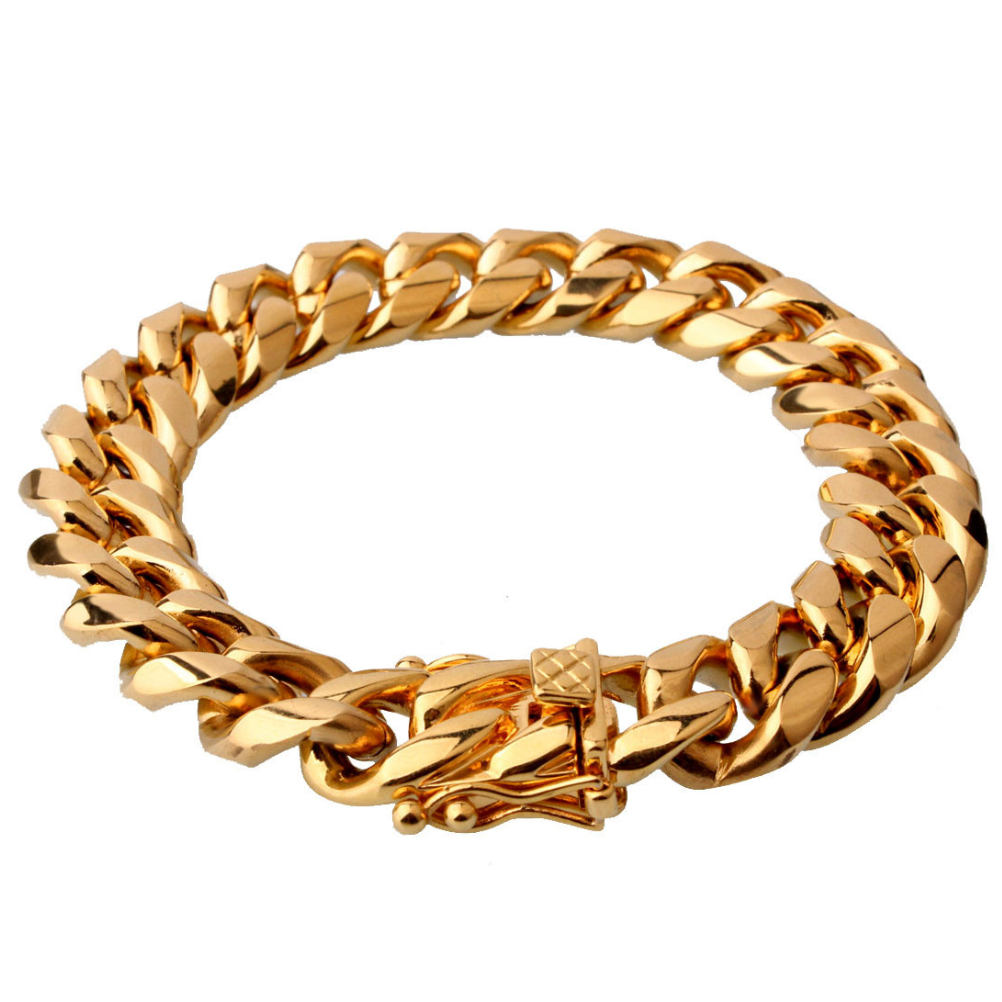 Friva chunky armbånd fra Andcopenhagen i 18 karat guldbelagt messing med kraftigt kædedesign.