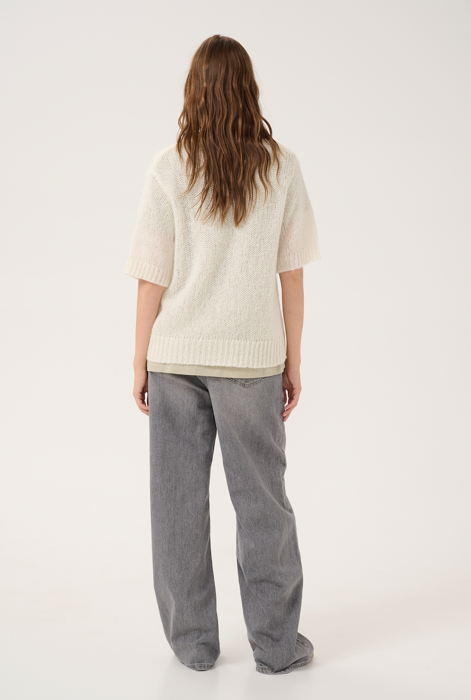 My Essential Wardrobe - Polo strik - White - Lingo - Stilkompagniet.dk