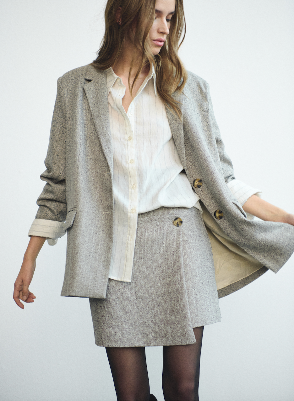 My Essential Wardrobe - Blazer - Oatmeal Melange - Emmy