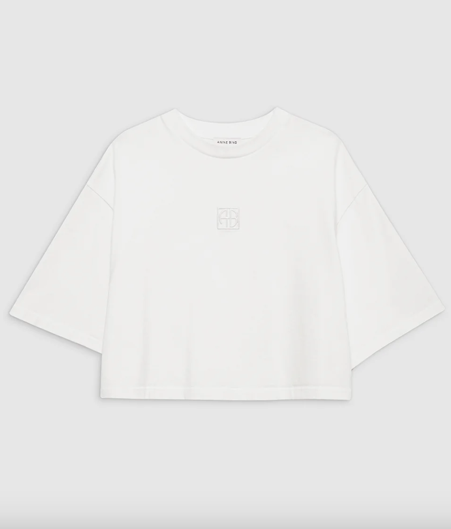Anine Bing - T-shirt - White - Myers Cropped