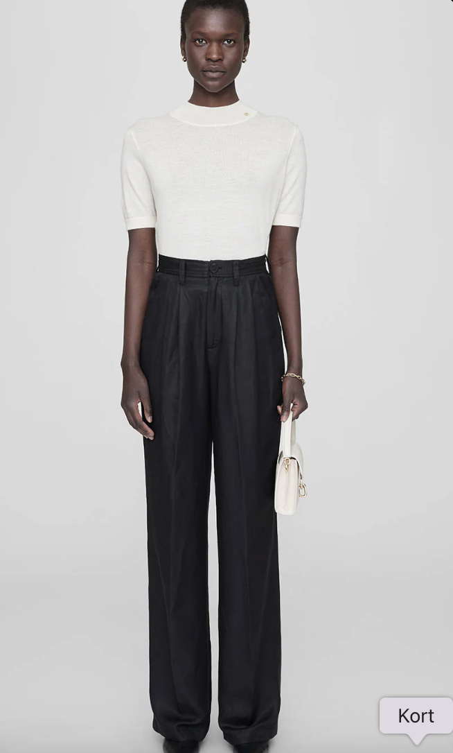Anine Bing - Bukser - Black Linen blend - Carrie