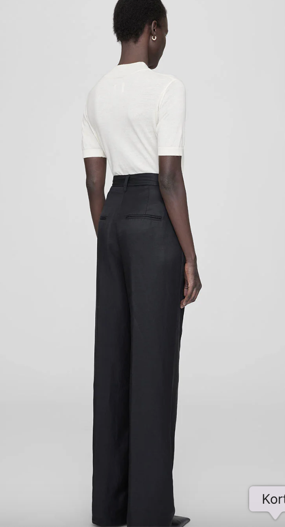 Anine Bing - Bukser - Black Linen blend - Carrie