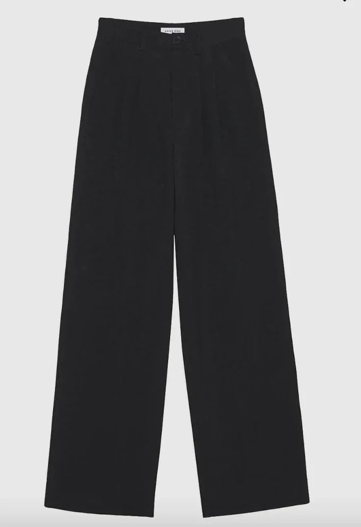 Anine Bing - Bukser - Black Linen blend - Carrie