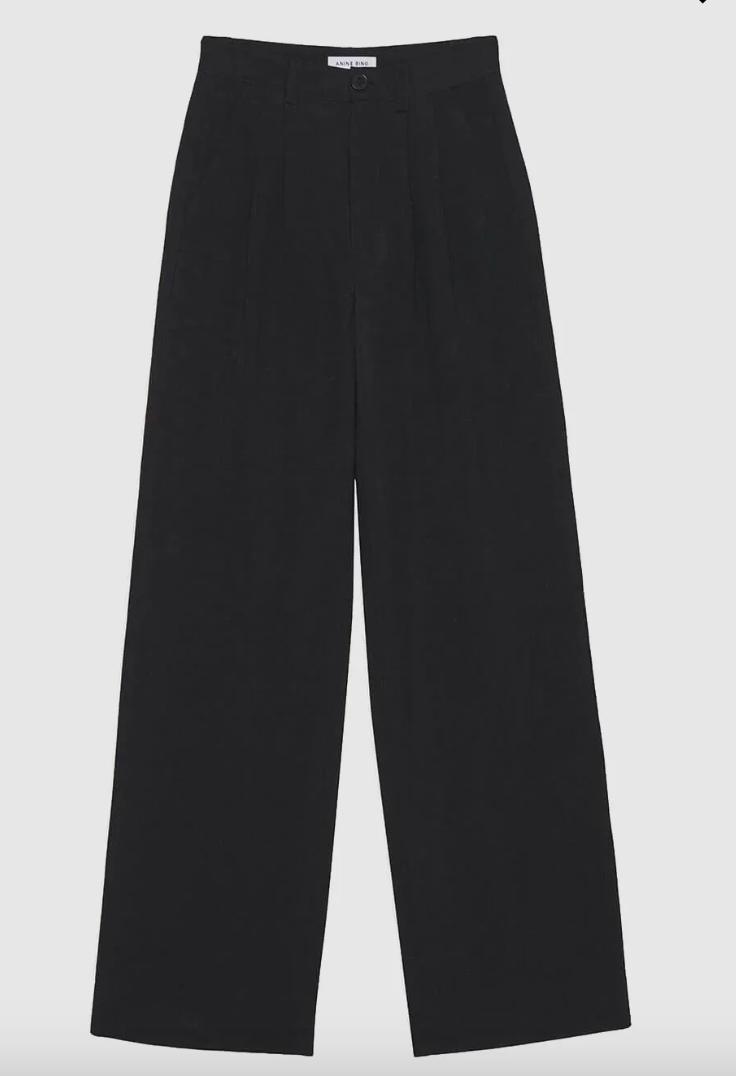 Anine Bing - Bukser - Black Linen blend - Carrie