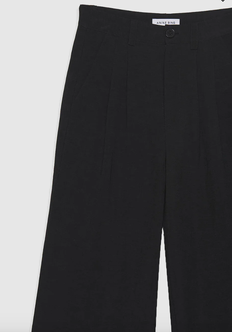 Anine Bing - Bukser - Black Linen blend - Carrie