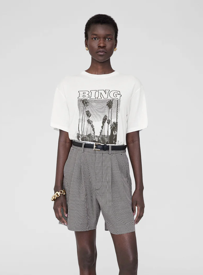 Anine Bing - T-shirt - Ivory - Louis tee bing tour