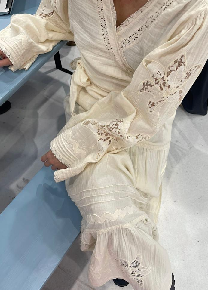 Sissel Edelbo - Wrap bluse - Off white - Winfrey