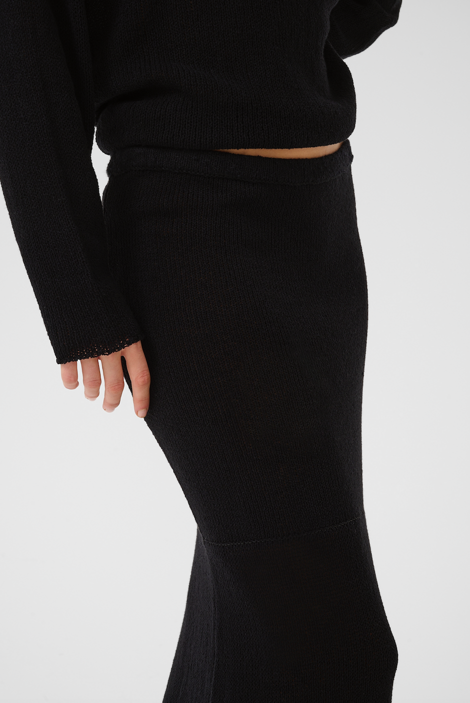 My Essentail Wardrobe - Nederdel - Black - Diva knit