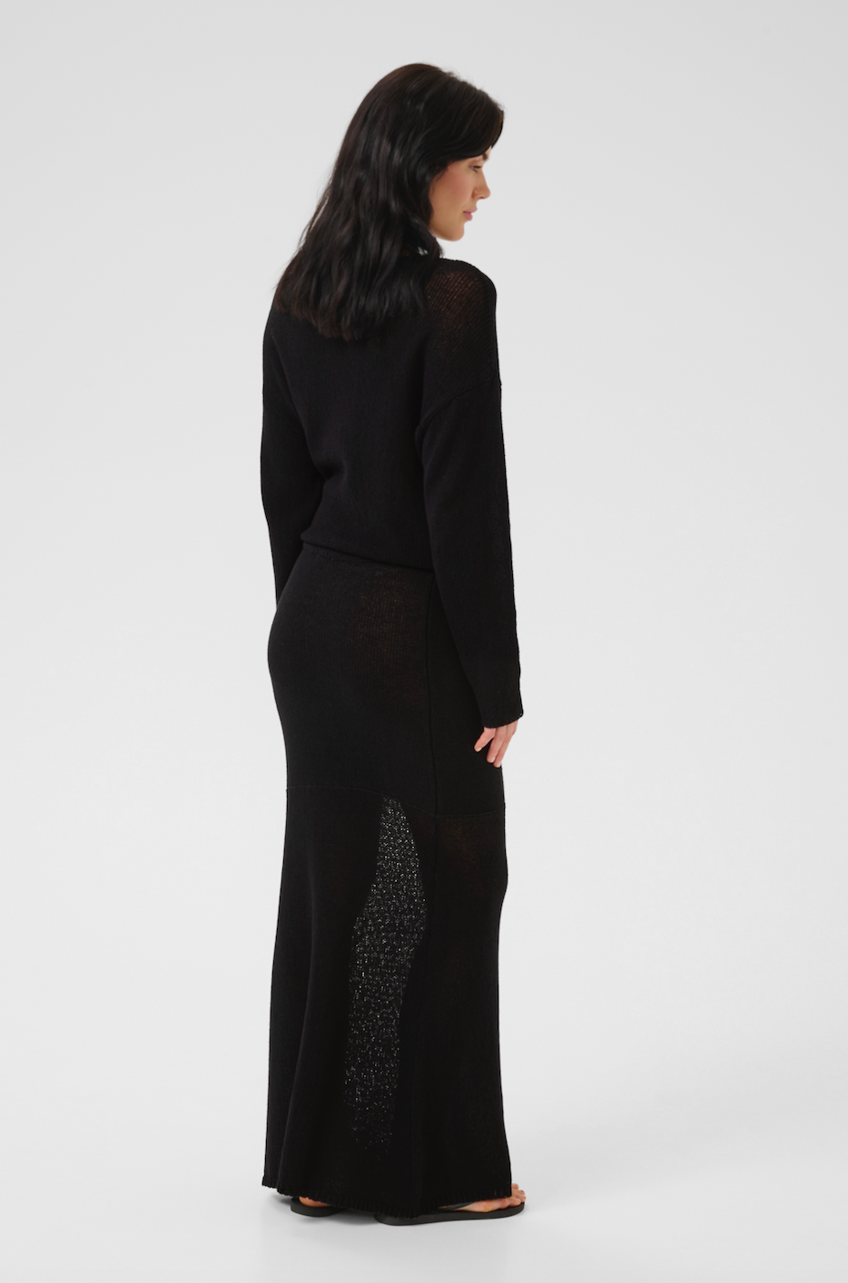 My Essentail Wardrobe - Nederdel - Black - Diva knit