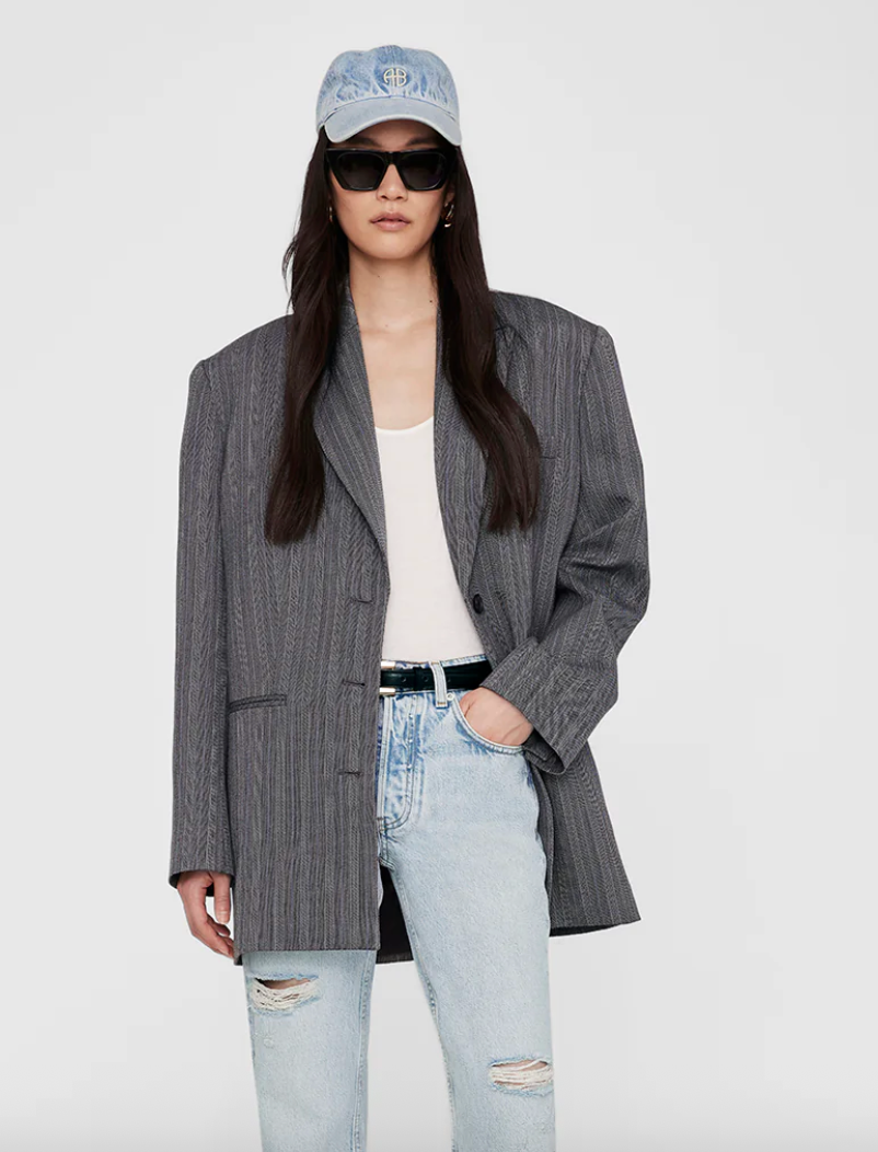 Anine Bing - Cap - Washed blue Monogram - Jeremy Baseball