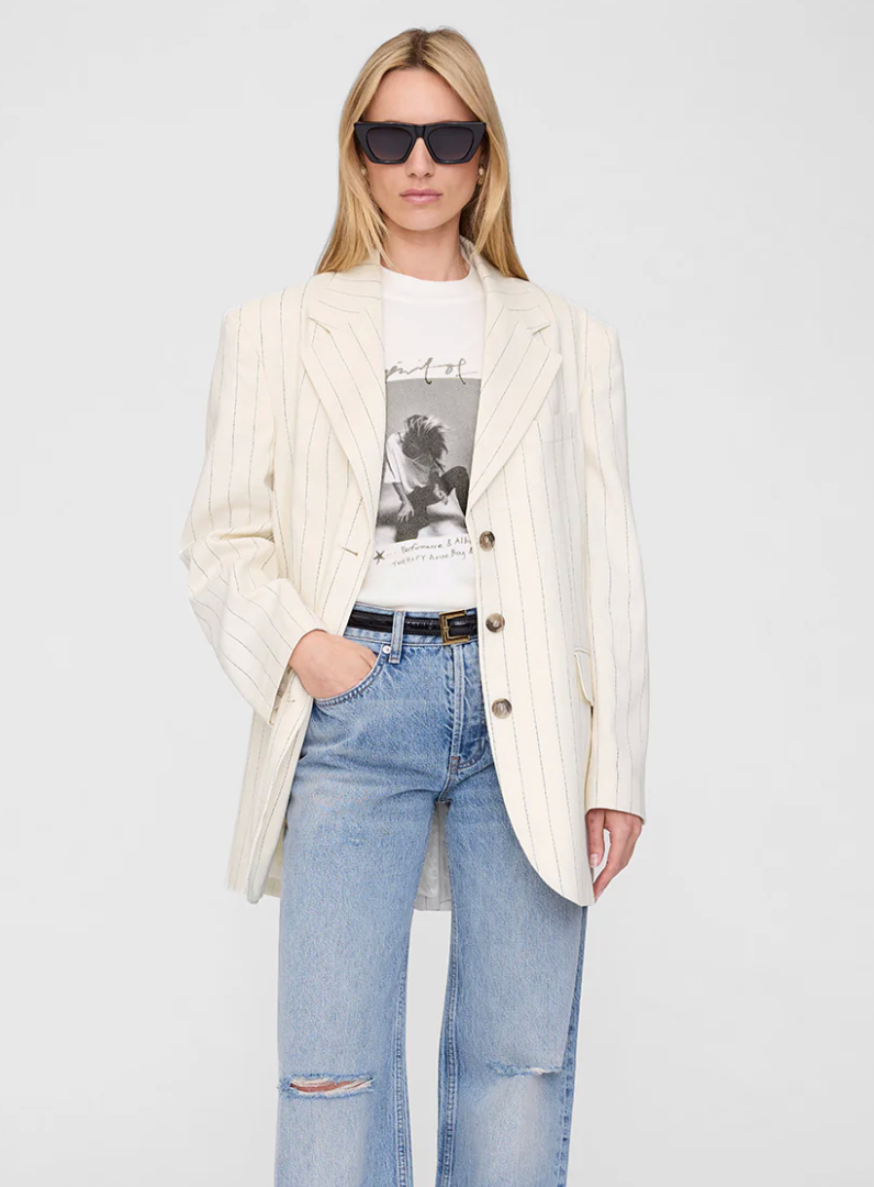 Anine Bing - T-shirt - Ivory - Ashton - Stilkompagniet.dk