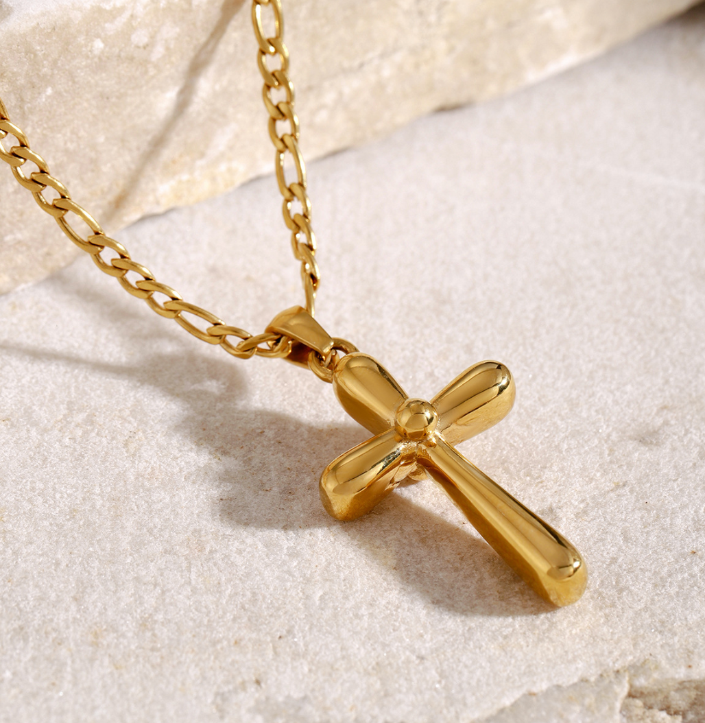 Nine Flower Crosses Necklace