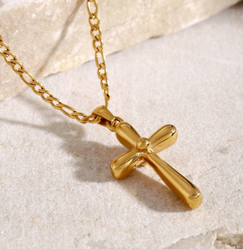 Nine Flower Crosses Necklace