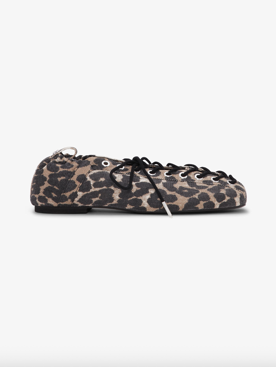 GANNI - Ballerina - Leo - Oleatex Lace-Up
