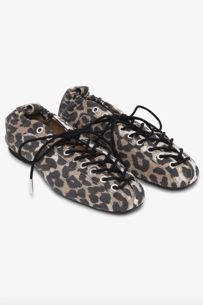 GANNI - Ballerina - Leo - Oleatex Lace-Up
