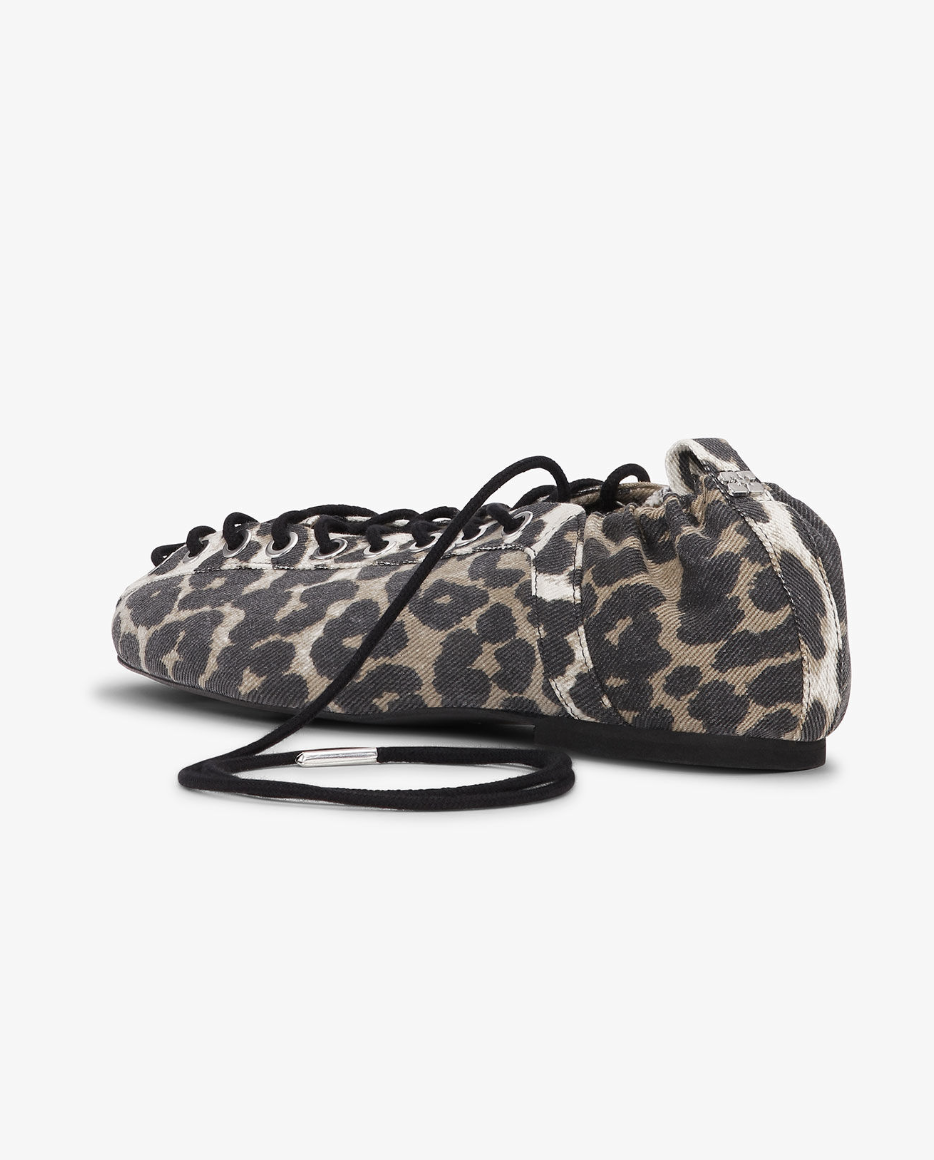 GANNI - Ballerina - Leo - Oleatex Lace-Up