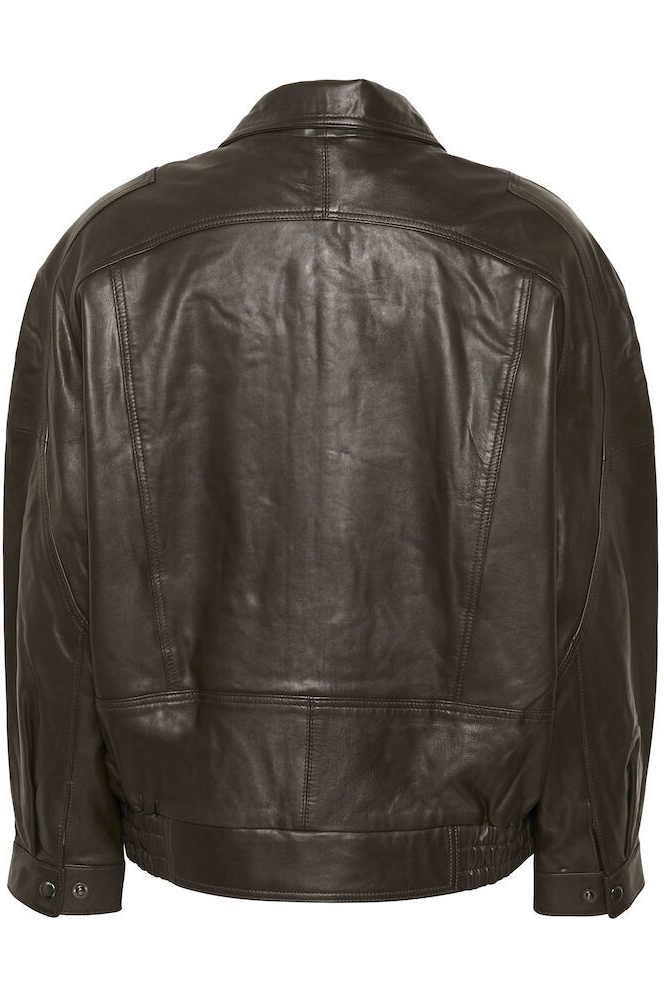 My Essential Wardrobe - Læderjakke - Delicioso Brown - Akela