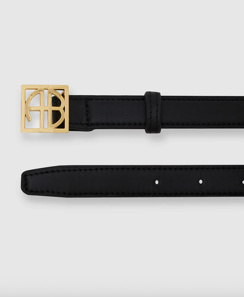 Anine Bing - Bælte - Black - Monogram