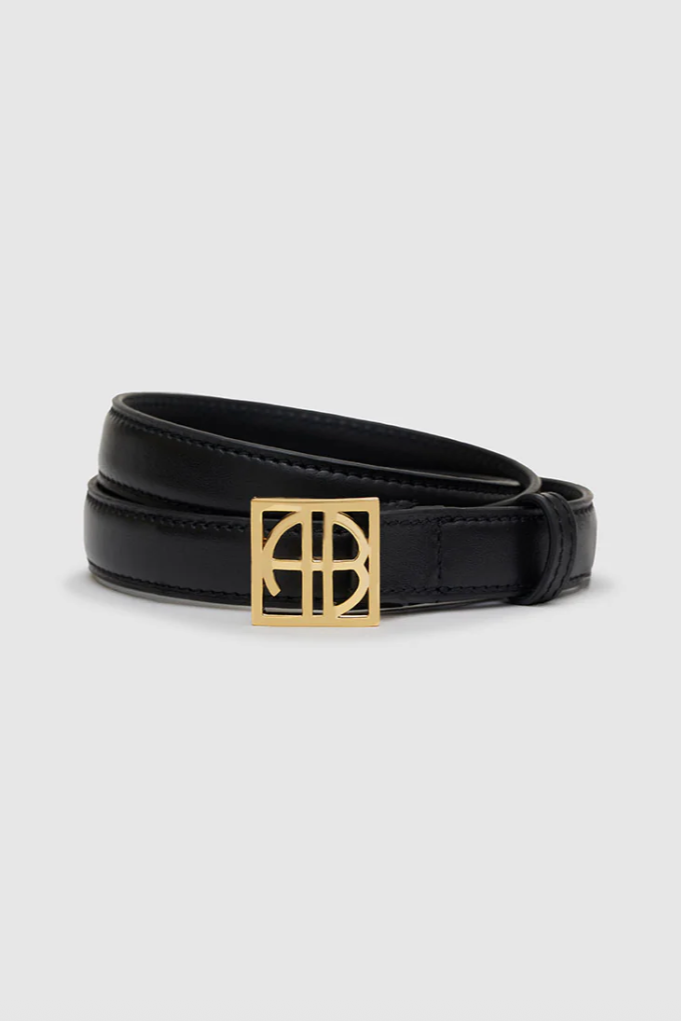 Anine Bing - Bælte - Black - Monogram