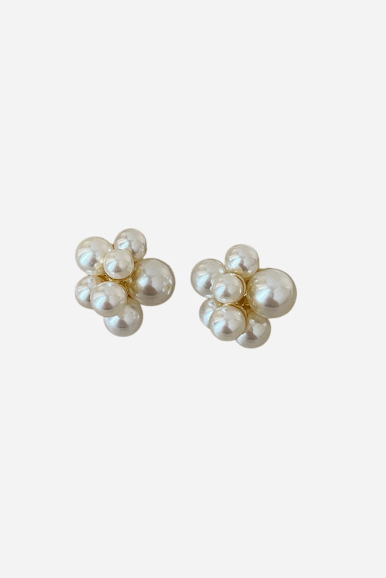 Nine - Pearl flower Earrings
