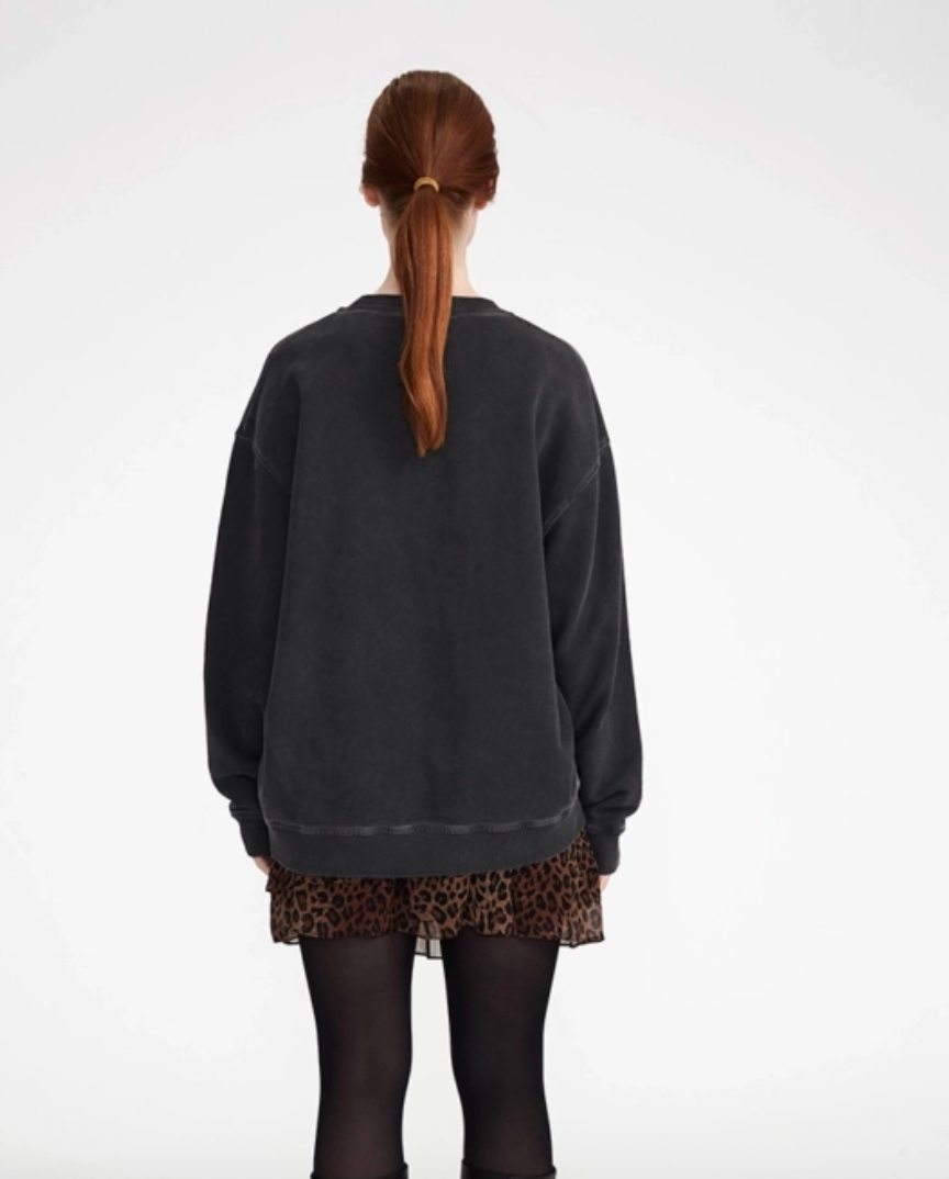 Lala Berlin - Sweatshirt - Washed Black - Berlin - Stilkompagniet.dk