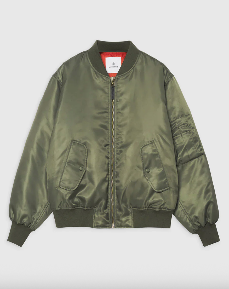 Anine Bing - Bomber jakke - Army green - Leon - Stilkompagniet.dk
