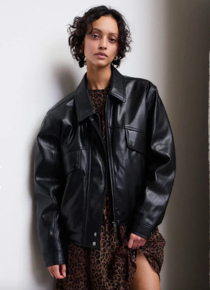 Lala Berlin - Læderjakke - Black - Julien - Stilkompagniet.dk