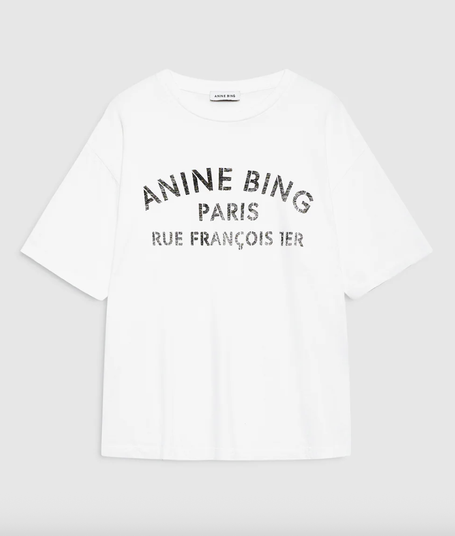 Anine Bing - Tshirt - Ivory - Cohen - Stilkompagniet.dk