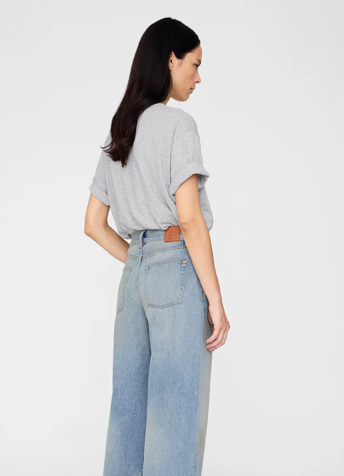 Anine Bing - Tshirt - Grey Melange - Cohen - Stilkompagniet.dk