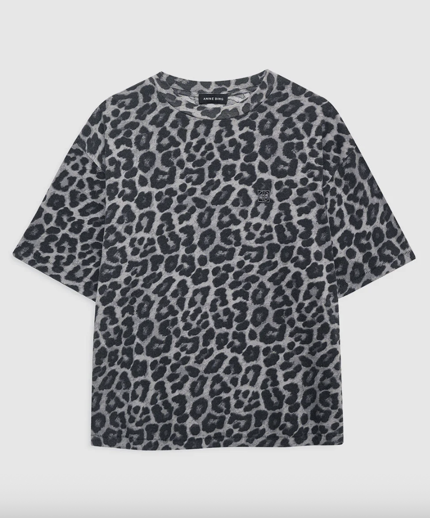 Anine Bing - Tshirt - Grey Leopard - Cohen