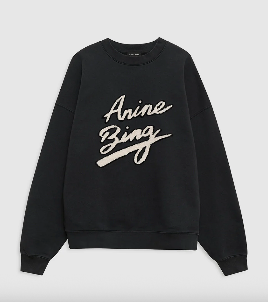 Anine Bing - Sweatshirt - Black - Miles Chenille