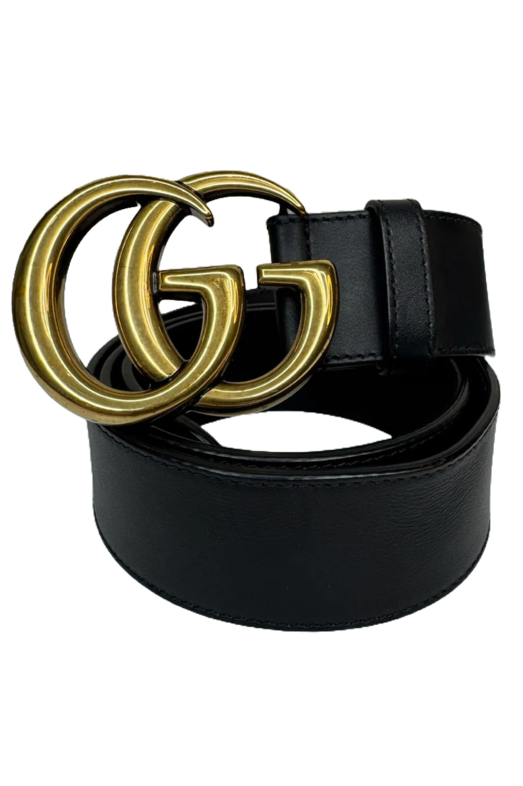 Gucci - Bælte - GG Marmont wide 80 cm. - Secondhand